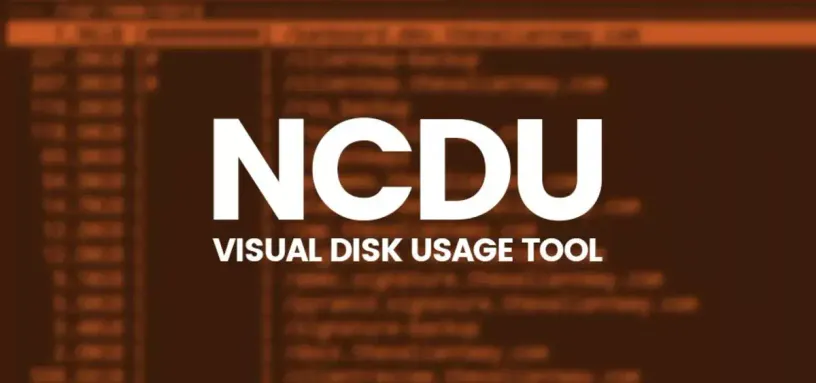 Linux ncdu terminal disk visualization tool